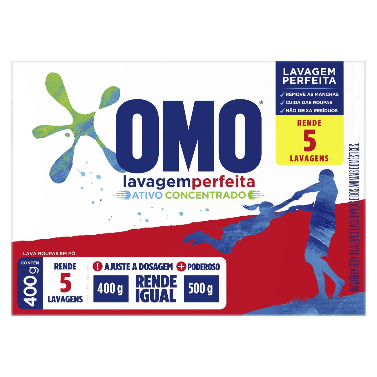 Sabão em Pó OMO Lavagem Perfeita 400gr - Caixa